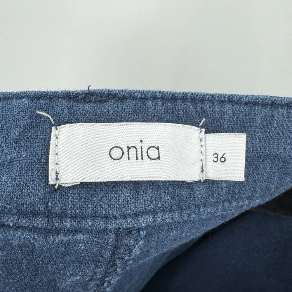 ONIA Navy Blue Linen Blend Soft Lightweight Casual Shorts Size 38